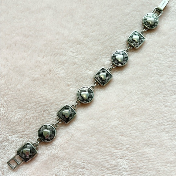 ❤️ Brighton Heiress Link Bracelet Mixed Metal Gold Silver Crystal - Picture 4 of 5